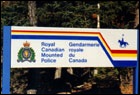 Sign at RCMP detachment in Lynx River