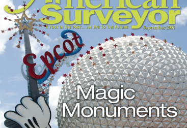 American Surveyor magazine cover with Epcot photo